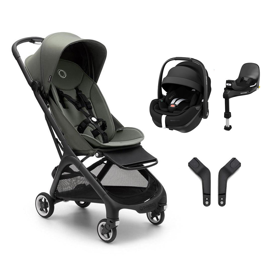 Bugaboo Butterfly + Pebble 360 Pro 2 Travel System-Travel Systems-Forest Green-With Base | Natural Baby Shower