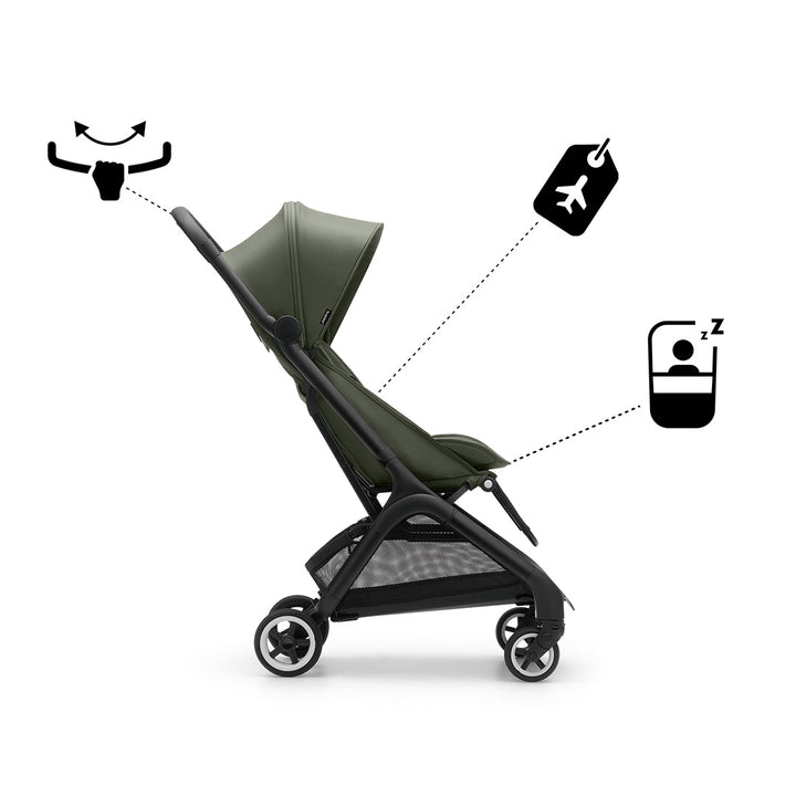 Bugaboo Butterfly + Cloud T Bundle - Forest Green-Travel Systems-No Base- | Natural Baby Shower