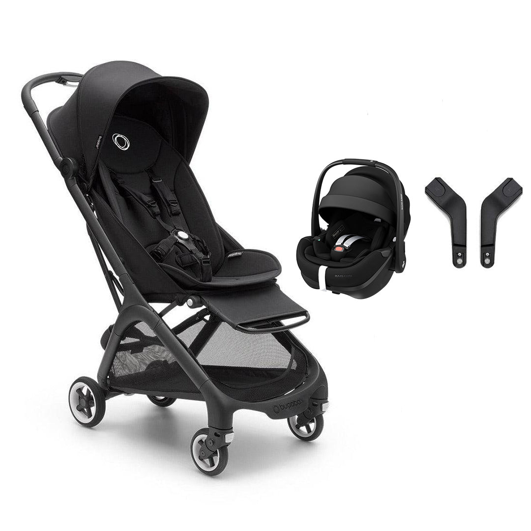 Bugaboo Butterfly + Pebble 360 Pro 2 Travel System-Travel Systems-Midnight Black-No Base | Natural Baby Shower