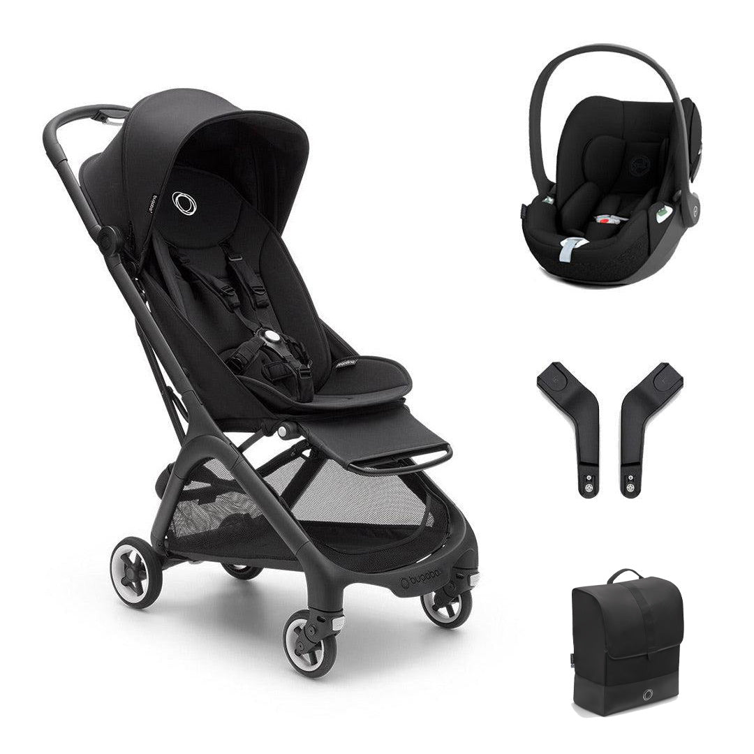 Bugaboo Butterfly + Cloud T Travel System-Travel Systems-Midnight Black-No Base | Natural Baby Shower