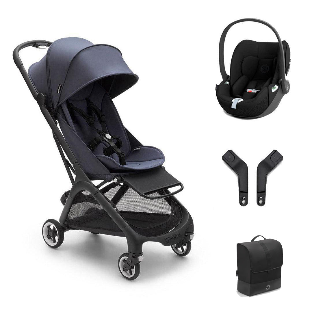 Bugaboo Butterfly + Cloud T Travel System-Travel Systems-Stormy Blue-No Base | Natural Baby Shower