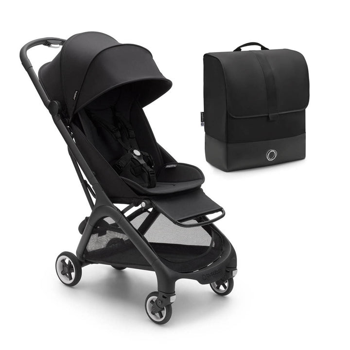 Bugaboo Butterfly Travel Pushchair - Black/Midnight Black-Strollers-No Bumper Bar- | Natural Baby Shower