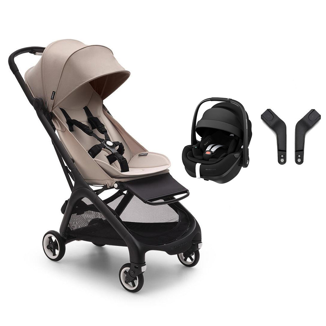 Bugaboo Butterfly + Pebble 360 Pro 2 Travel System-Travel Systems-Desert Taupe-No Base | Natural Baby Shower