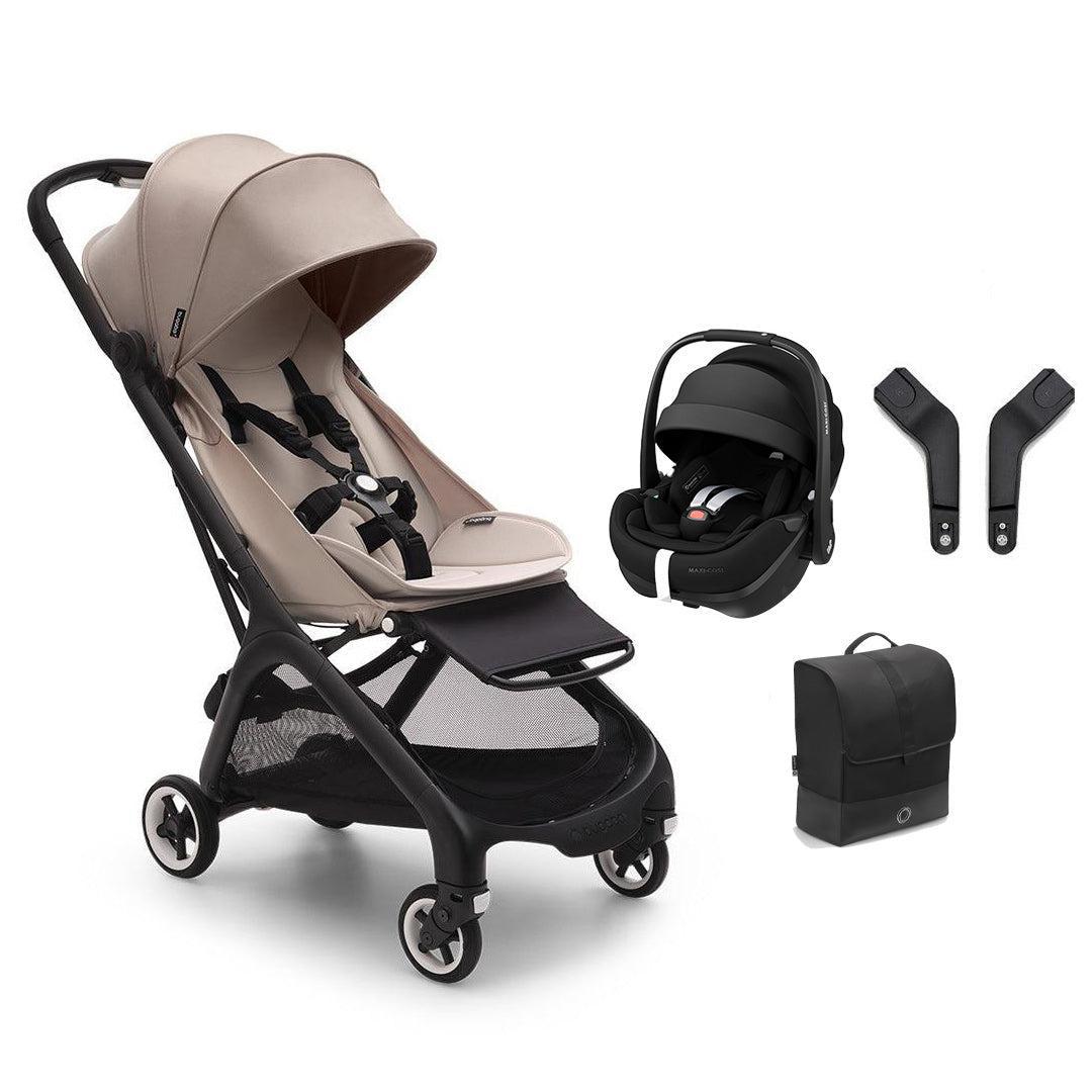 Bugaboo Butterfly + Pebble 360 Pro 2 Travel System-Travel Systems-Desert Taupe-No Base | Natural Baby Shower