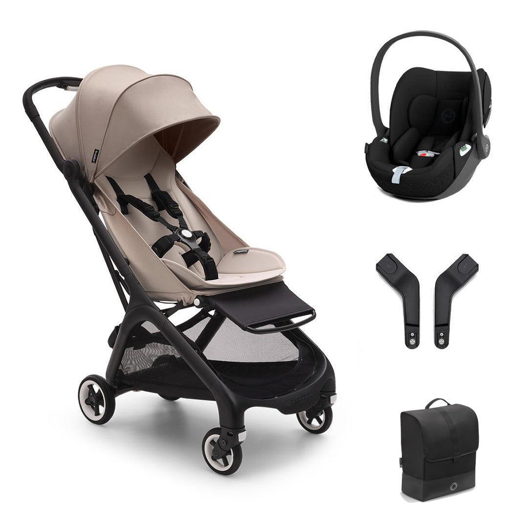 Bugaboo Butterfly + Cloud T Travel System-Travel Systems-Desert Taupe-No Base | Natural Baby Shower