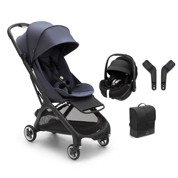 Bugaboo Butterfly + Pebble 360 Pro 2 Travel System-Travel Systems-Stormy Blue-No Base | Natural Baby Shower