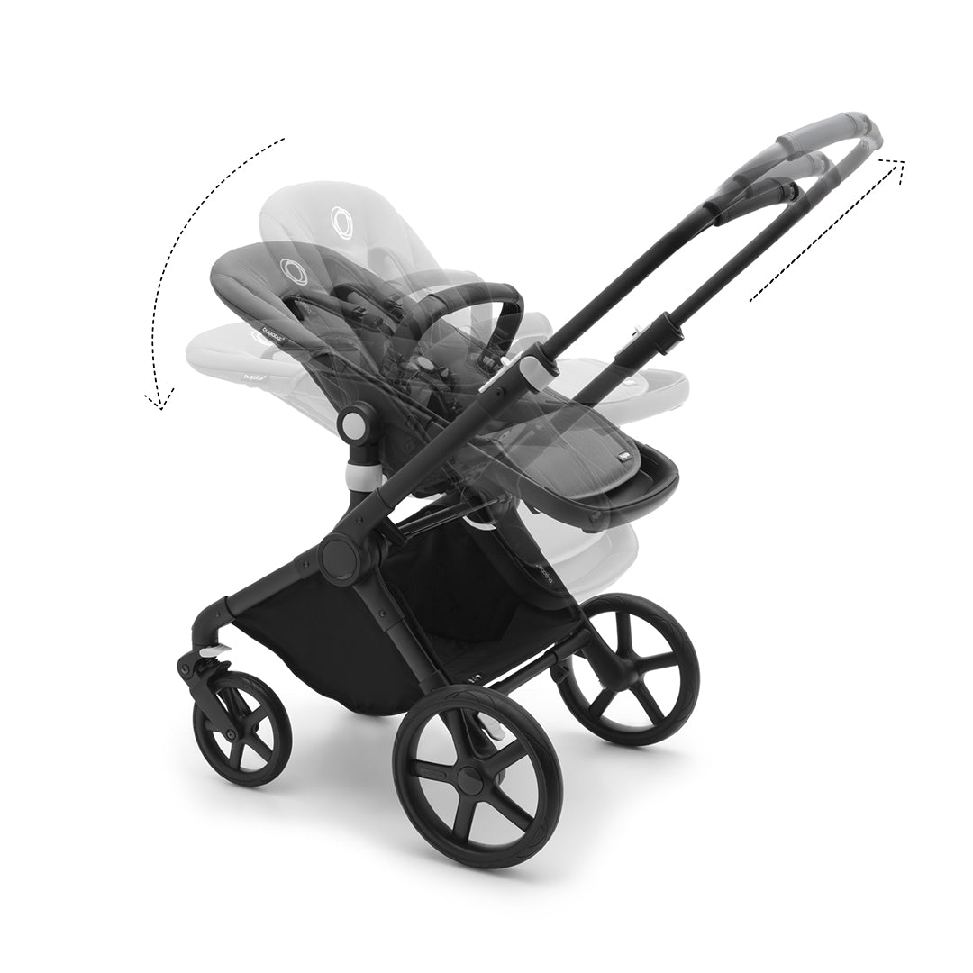 Outlet - Bugaboo Fox Cub Complete Pushchair - Midnight Black-Strollers-Midnight Black- | Natural Baby Shower