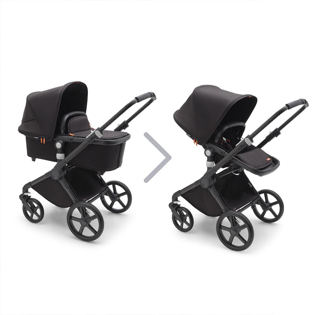 Bugaboo Fox Cub Complete Pushchair + Turtle Travel System - Midnight Black-Travel Systems-Midnight Black-No Base | Natural Baby Shower