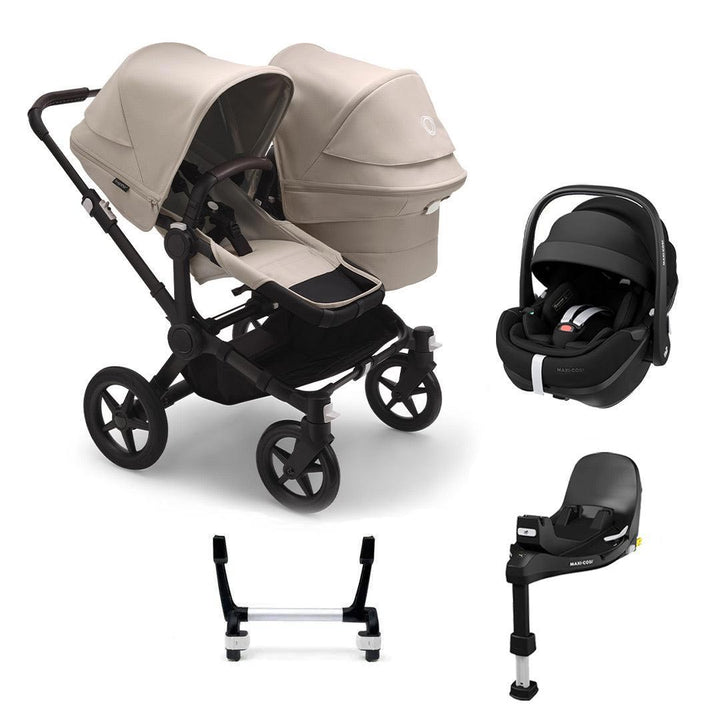 Bugaboo Donkey 5 Duo + Pebble 360/360 Pro 2 Travel System-Travel Systems-Desert Taupe-Pebble 360 Pro 2 | Natural Baby Shower