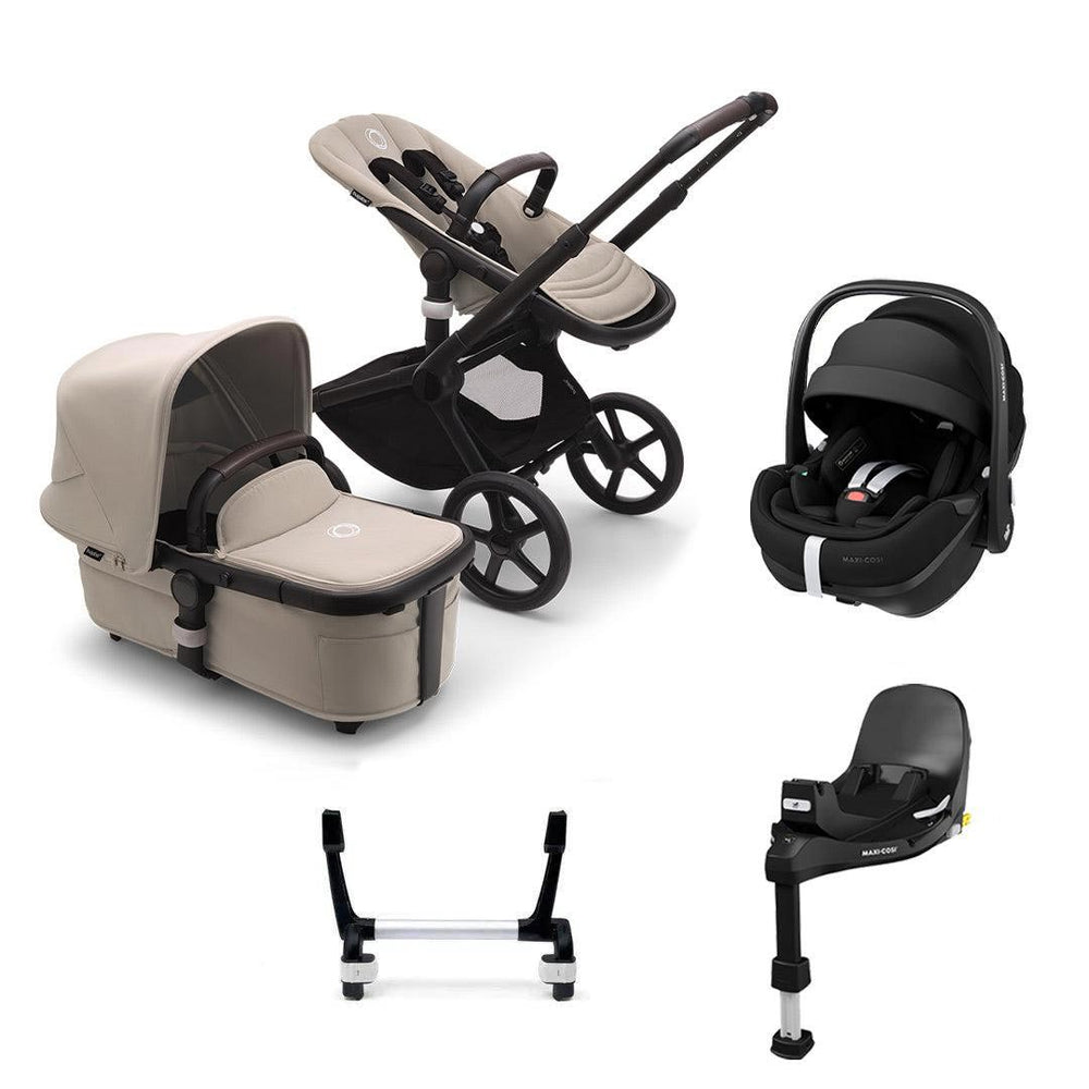 Bugaboo Donkey 5 Mono + Pebble 360/360 Pro 2 Travel System-Travel Systems-Desert Taupe-Pebble 360 i-Size Car Seat | Natural Baby Shower