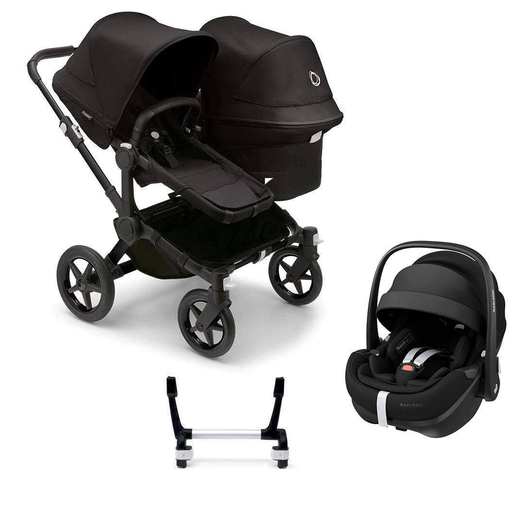 Bugaboo Donkey 5 Duo + Pebble 360/360 Pro 2 Travel System-Travel Systems-Midnight Black-Pebble 360 Pro 2 | Natural Baby Shower