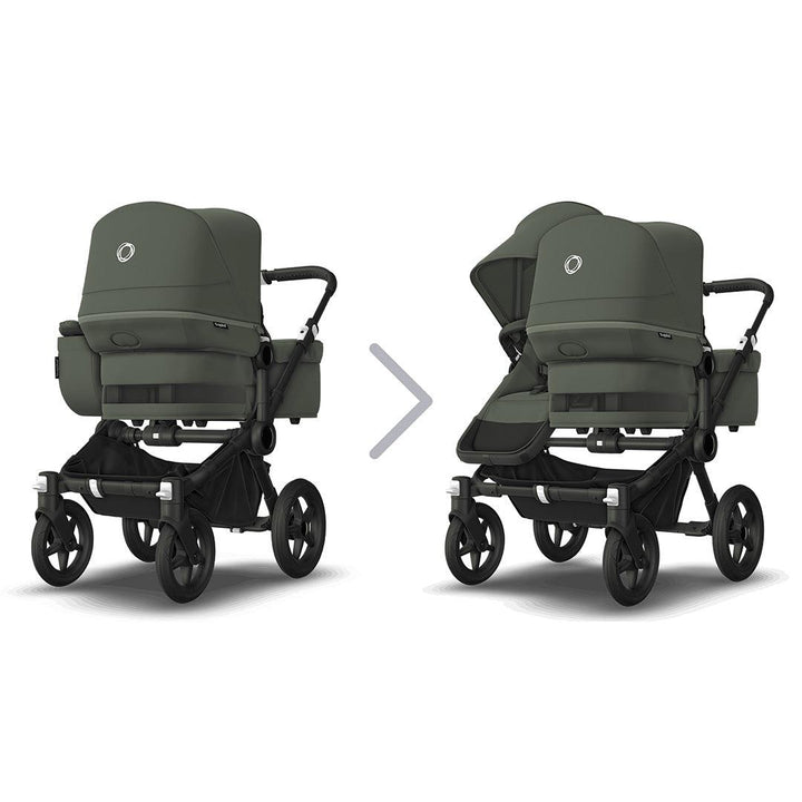 Bugaboo Donkey 5 Duo Pushchair - Black/Forest Green-Strollers- | Natural Baby Shower