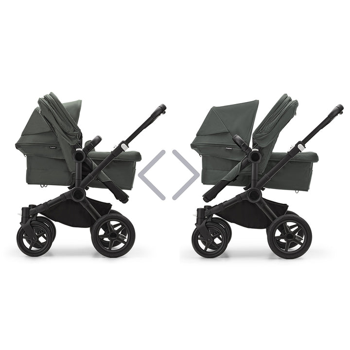 Bugaboo Donkey 5 Duo Pushchair - Black/Forest Green-Strollers- | Natural Baby Shower