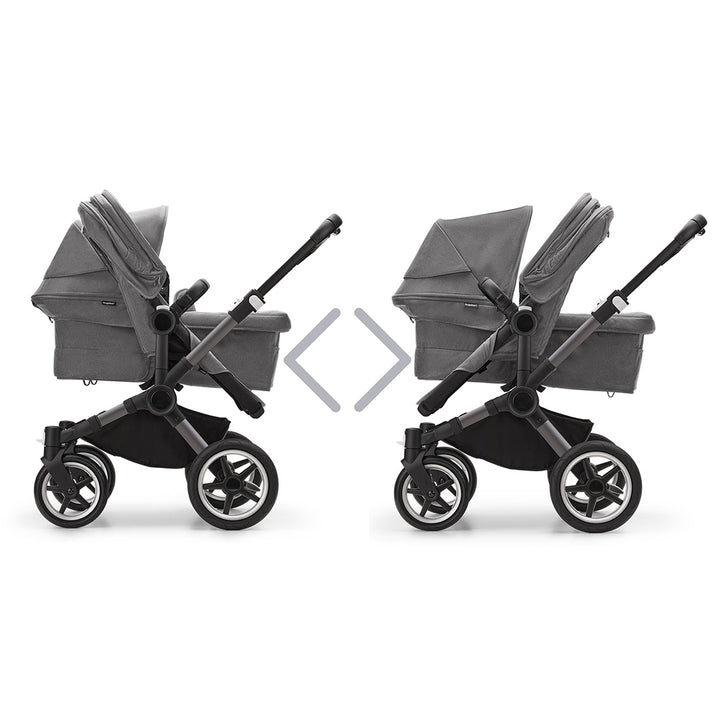 Bugaboo Donkey 5 Duo Pushchair - Graphite/Grey Melange-Strollers- | Natural Baby Shower