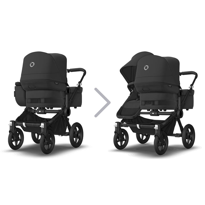 Bugaboo Donkey 5 Duo Pushchair - Black/Midnight Black-Strollers- | Natural Baby Shower