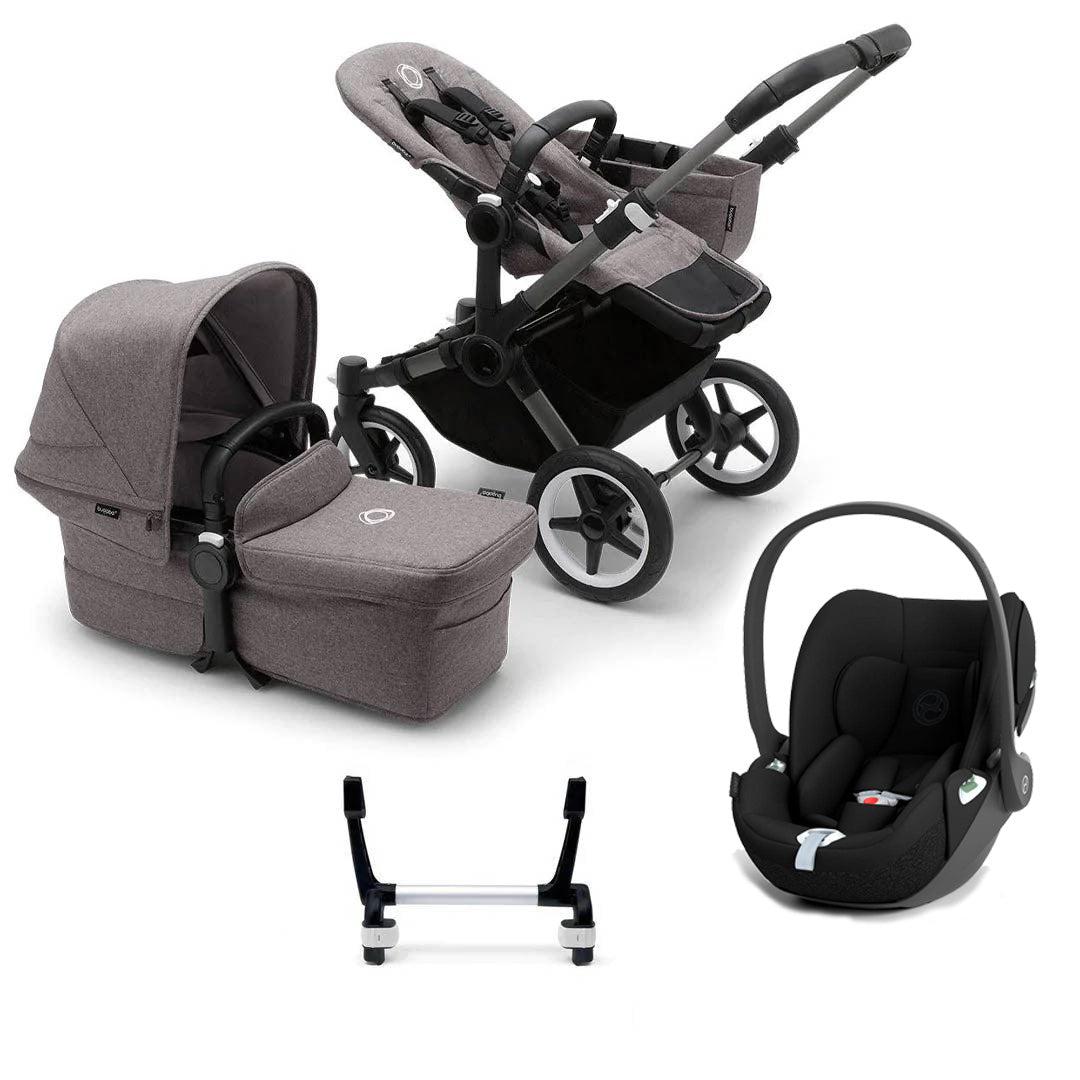 Bugaboo Donkey 5 Mono Cloud T Travel System - Grey Melange-Travel Systems-No Base- | Natural Baby Shower