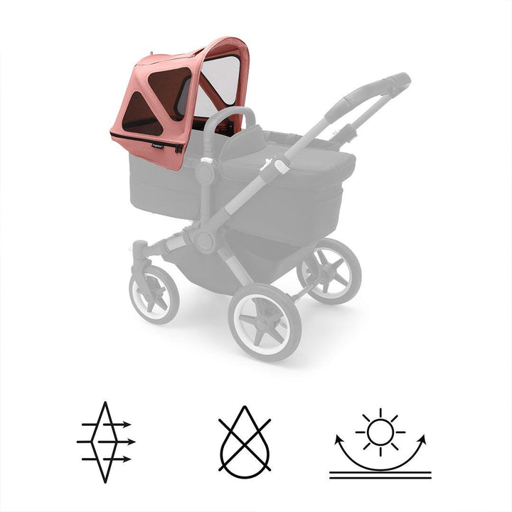 Bugaboo Donkey Breezy Sun Canopy - Morning Pink-Sun Covers- | Natural Baby Shower