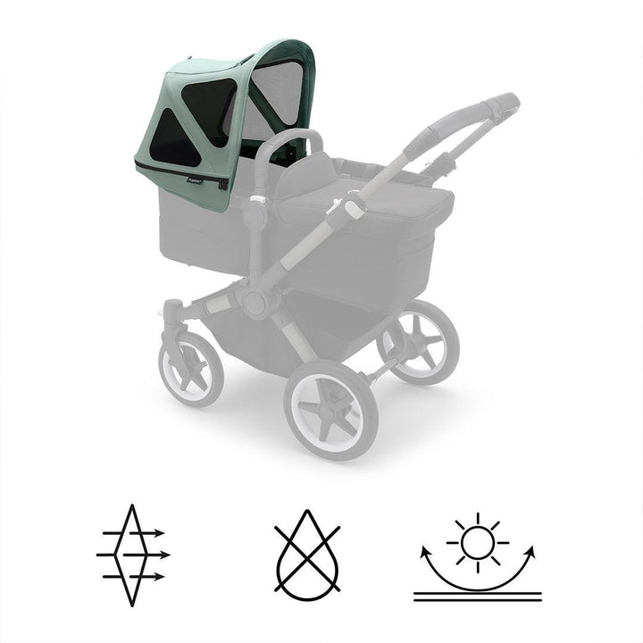 Bugaboo Donkey Breezy Sun Canopy - Pine Green-Sun Covers- | Natural Baby Shower