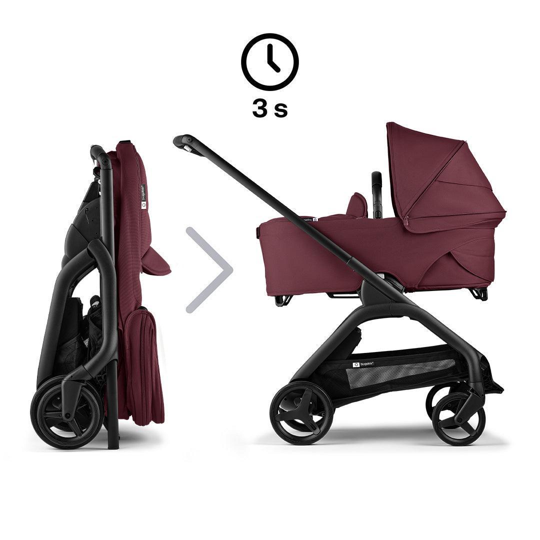 Bugaboo Dragonfly Complete - Dark Cherry-Strollers-Dark Cherry- | Natural Baby Shower