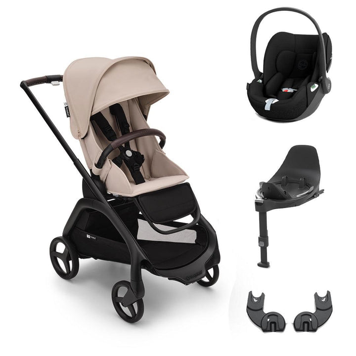 Bugaboo Dragonfly + Cloud T Travel System-Travel Systems-Desert Taupe-No Carrycot | Natural Baby Shower