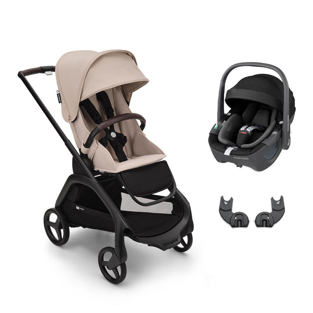 Bugaboo Dragonfly + Pebble 360/360 Pro Travel System - Desert Taupe-Travel Systems-Pebble 360 Car Seat-No Carrycot | Natural Baby Shower