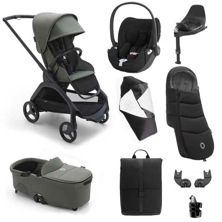 Bugaboo Dragonfly + Cloud T Ultimate Travel System Bundle - Forest Green-Travel Systems-Forest Green- | Natural Baby Shower