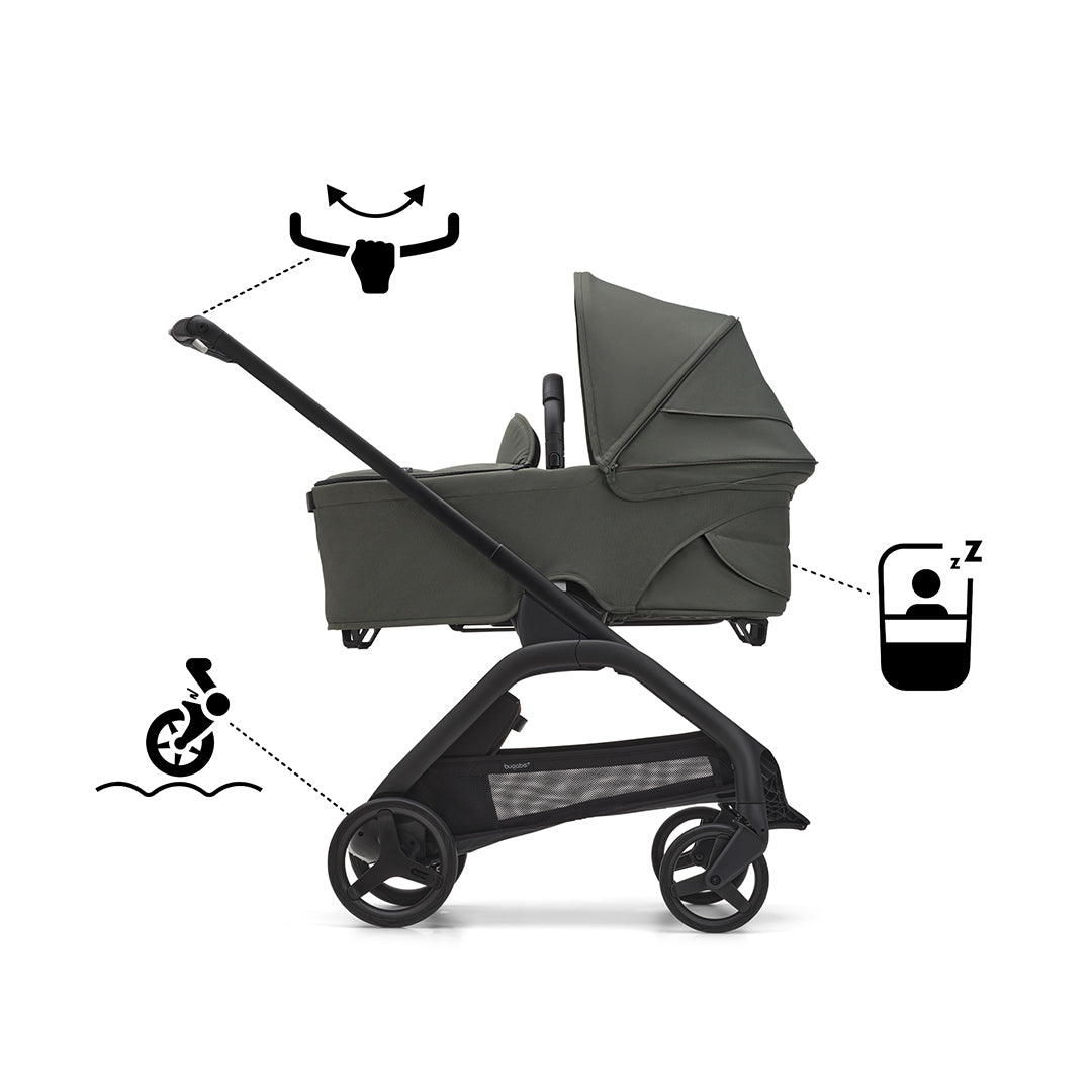 Bugaboo Dragonfly + Cloud T Travel System - Forest Green-Travel Systems-No Base-No Carrycot | Natural Baby Shower