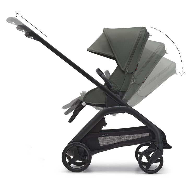 Bugaboo Dragonfly Complete Pushchair - Forest Green-Strollers-Forest Green-No Carrycot | Natural Baby Shower