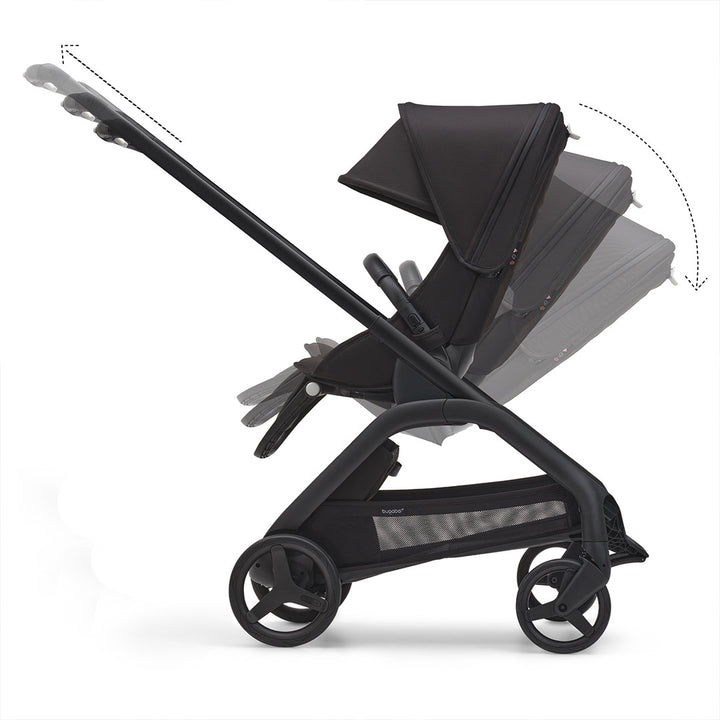 Bugaboo Dragonfly Complete Pushchair - Midnight Black-Strollers-Midnight Black-No Carrycot | Natural Baby Shower