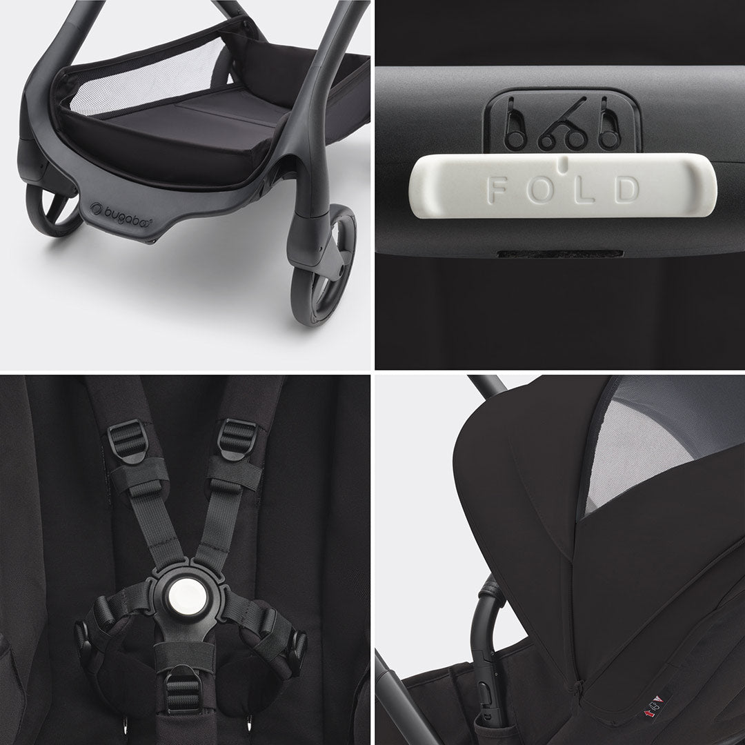 Bugaboo Dragonfly Essential Bundle - Midnight Black-Stroller Bundles- | Natural Baby Shower