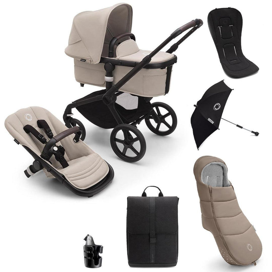 Bugaboo Fox 5 Essential Pushchair Bundle - Desert Taupe-Stroller Bundles-Desert Taupe- | Natural Baby Shower