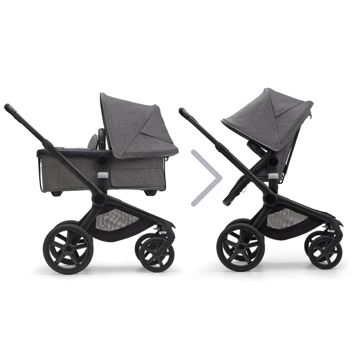 Bugaboo Fox 5 Ultimate Newborn Travel System - Grey Melange-Travel Systems-Grey Melange- | Natural Baby Shower