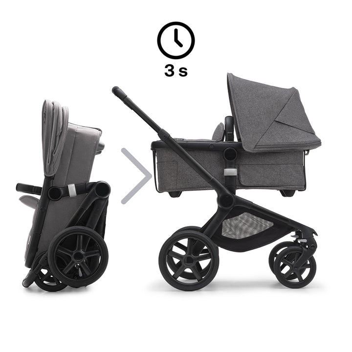 Bugaboo Fox 5 + Pebble Pro Ultimate Travel System - Grey Melange-Travel Systems-Grey Melange-No Base | Natural Baby Shower