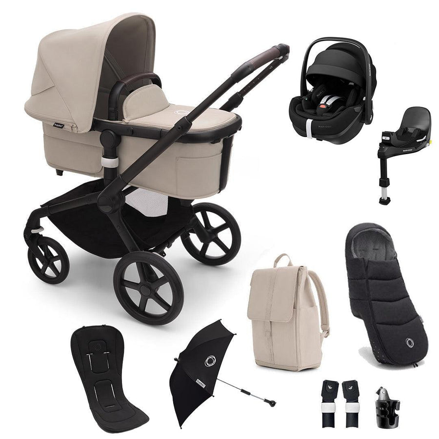 Bugaboo Fox 5 + Pebble Pro Ultimate Travel System - Desert Taupe-Travel Systems-Desert Taupe-No Base | Natural Baby Shower