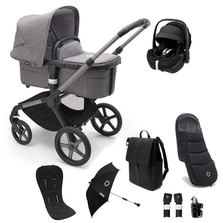 Bugaboo Fox 5 + Pebble Pro 2 Ultimate Travel System-Travel Systems-Desert Taupe-No Base | Natural Baby Shower