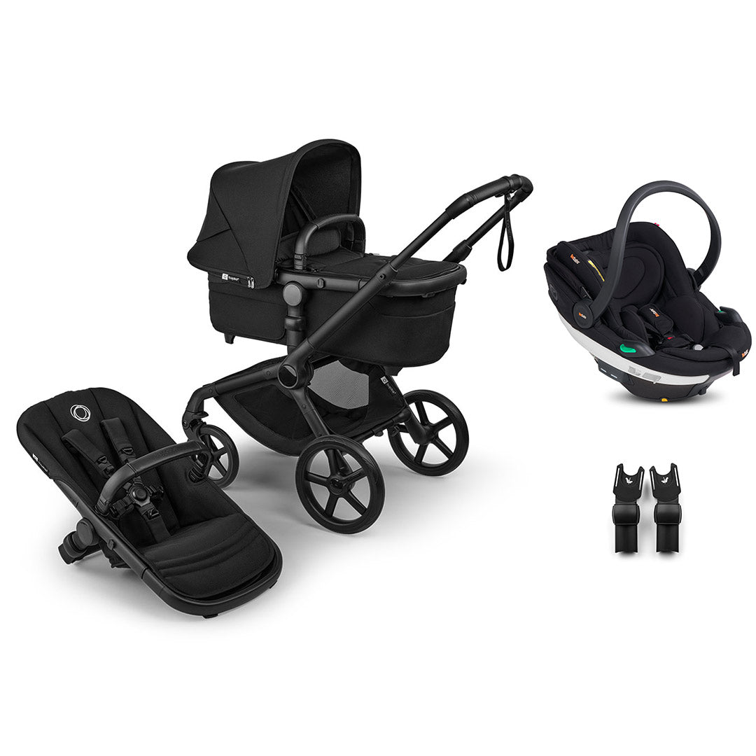 Bugaboo Fox 5 Renew + BeSafe Go Beyond Travel System-Travel Systems-Heritage Black-No Base | Natural Baby Shower