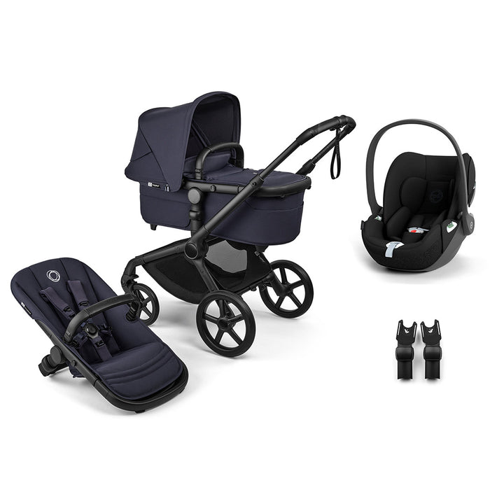 Bugaboo Fox 5 Renew + Cloud T Travel System-Travel Systems-Deep Indigo-No Base | Natural Baby Shower