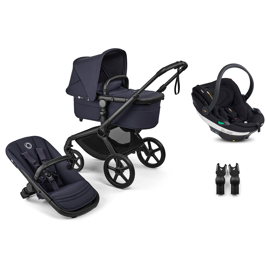 Bugaboo Fox 5 Renew + BeSafe Go Beyond Travel System-Travel Systems-Deep Indigo-No Base | Natural Baby Shower