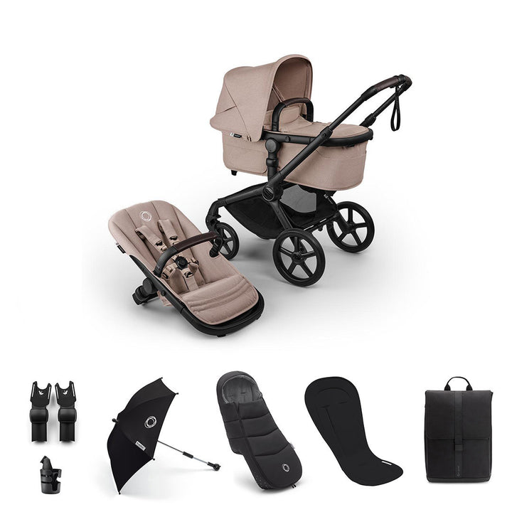 Bugaboo Fox 5 Renew + Essential Pushchair Bundle-Stroller Bundles-Desert Taupe- | Natural Baby Shower