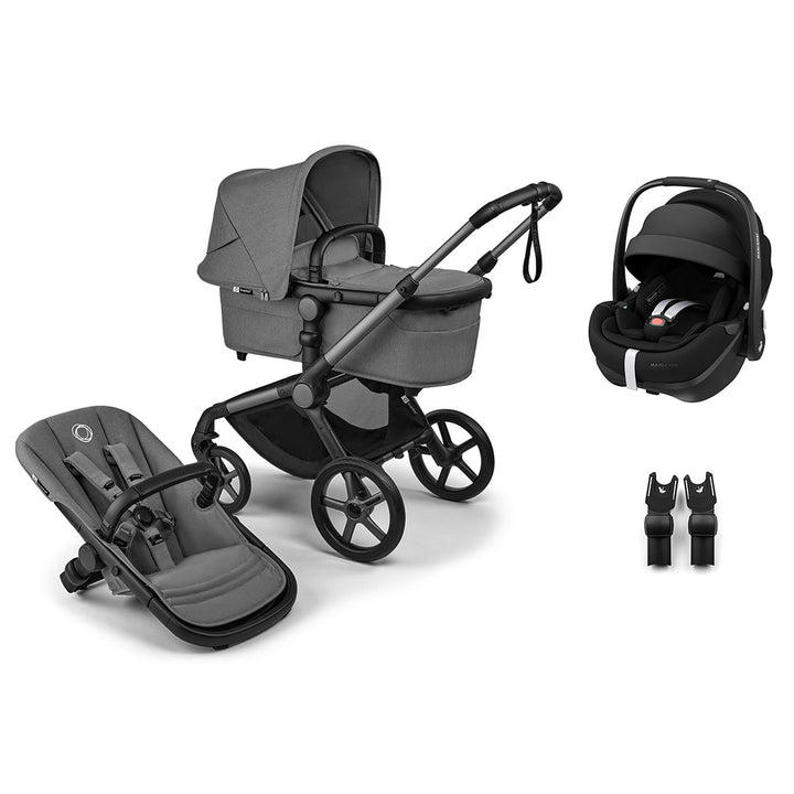 Bugaboo Fox 5 Renew + Pebble Pro 2 Travel System-Travel Systems-Deep Indigo-No Base | Natural Baby Shower