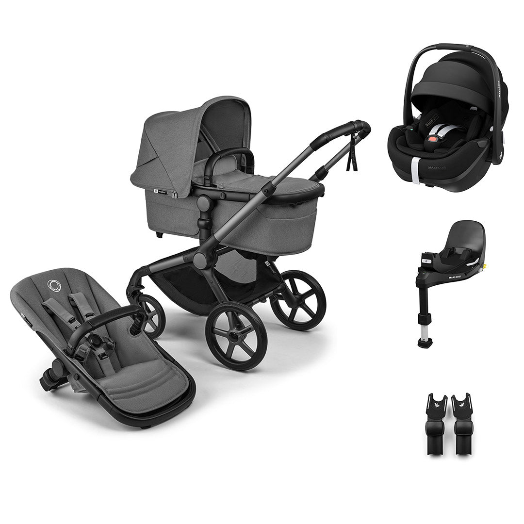 Bugaboo Fox 5 Renew + Pebble Pro 2 Travel System-Travel Systems-Deep Indigo-No Base | Natural Baby Shower