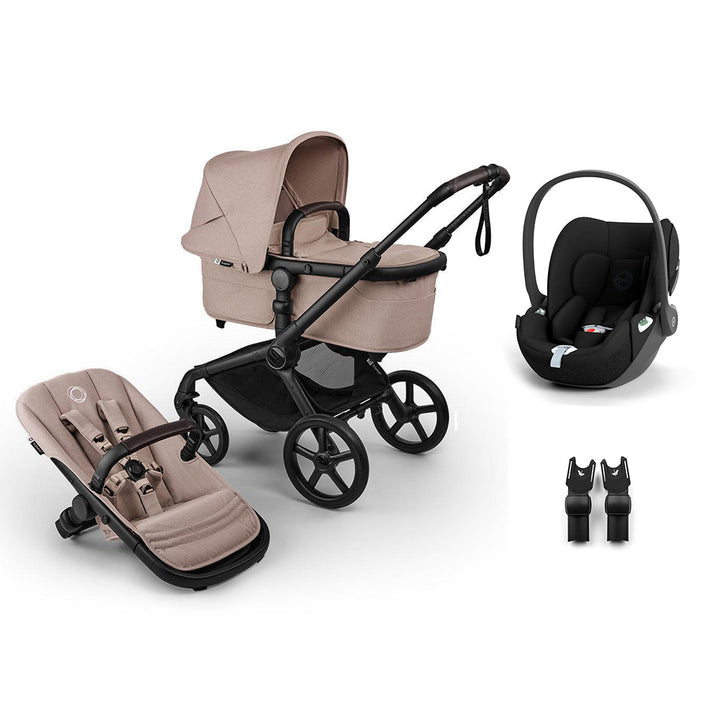 Bugaboo Fox 5 Renew + Cloud T Travel System-Travel Systems-Desert Taupe-No Base | Natural Baby Shower