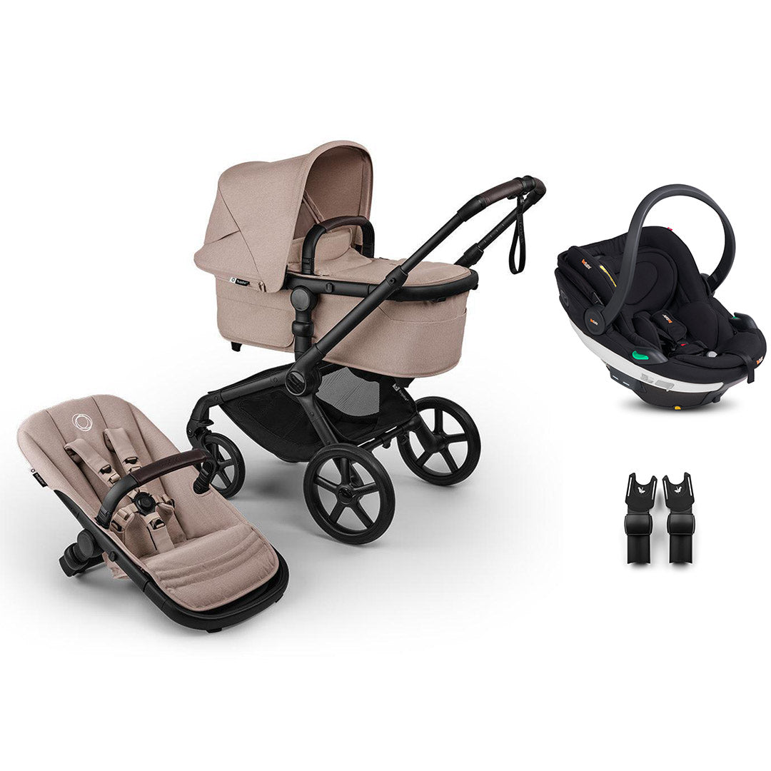 Bugaboo Fox 5 Renew + BeSafe Go Beyond Travel System-Travel Systems-Desert Taupe-No Base | Natural Baby Shower