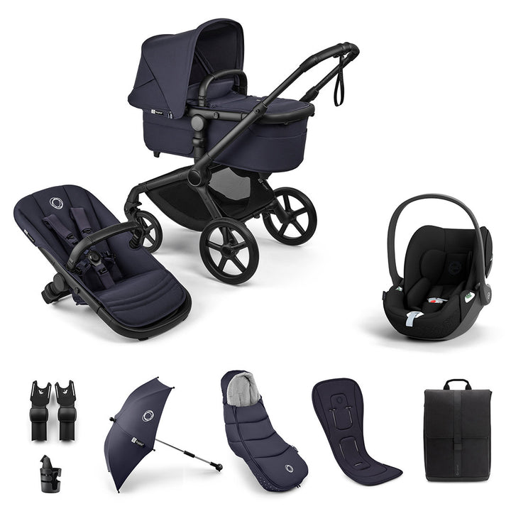 Bugaboo Fox 5 Renew Ultimate + Cloud T Travel System-Travel Systems-Deep Indigo-No Base | Natural Baby Shower