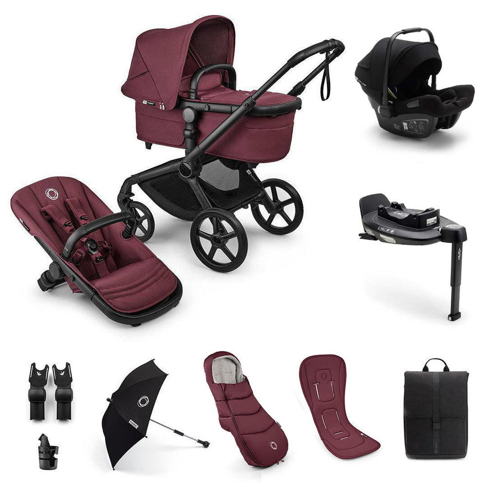 Bugaboo Fox 5 Renew Ultimate Newborn Bundle-Stroller Bundles-Dark Cherry- | Natural Baby Shower