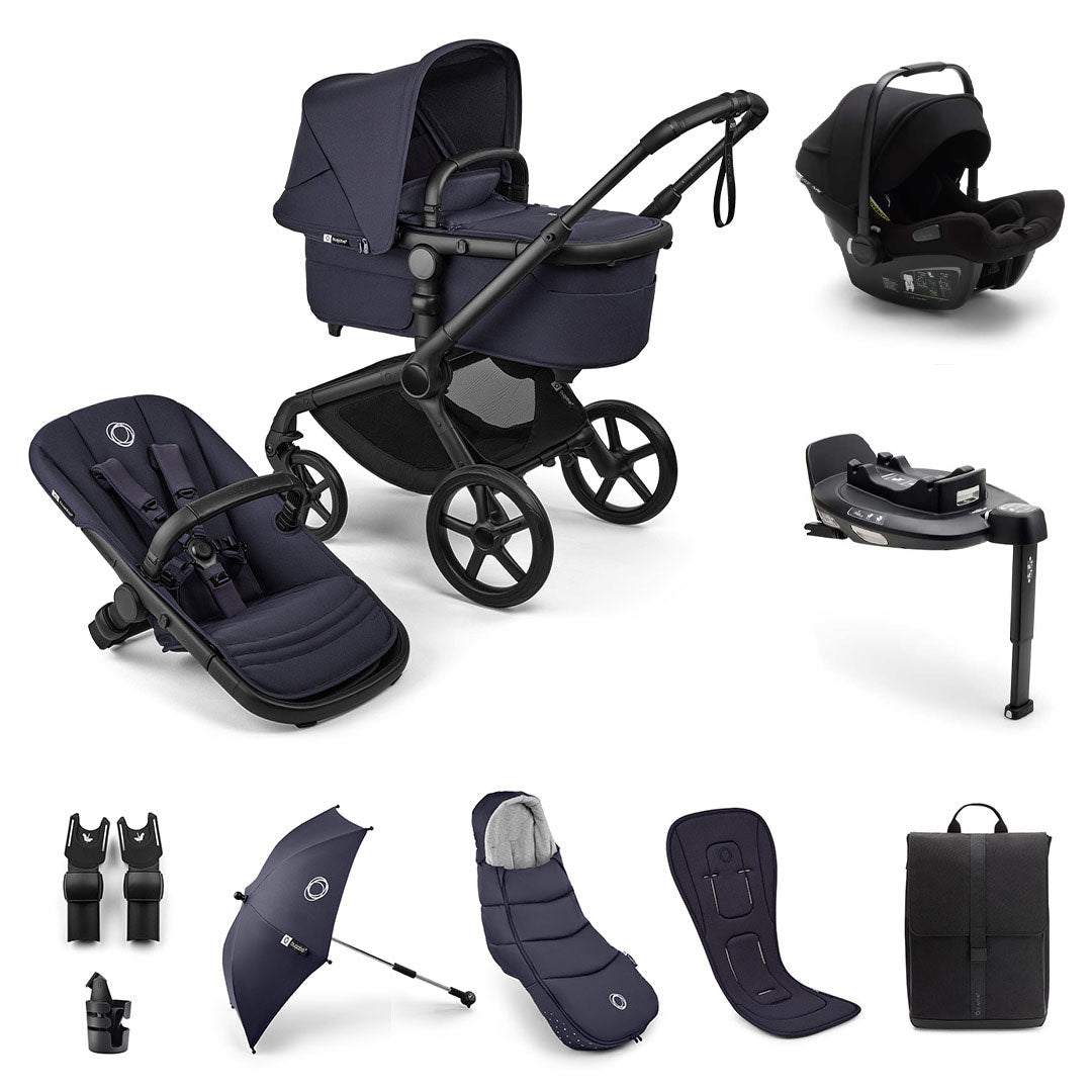 Bugaboo Fox 5 Renew Ultimate Newborn Bundle-Stroller Bundles-Deep Indigo- | Natural Baby Shower