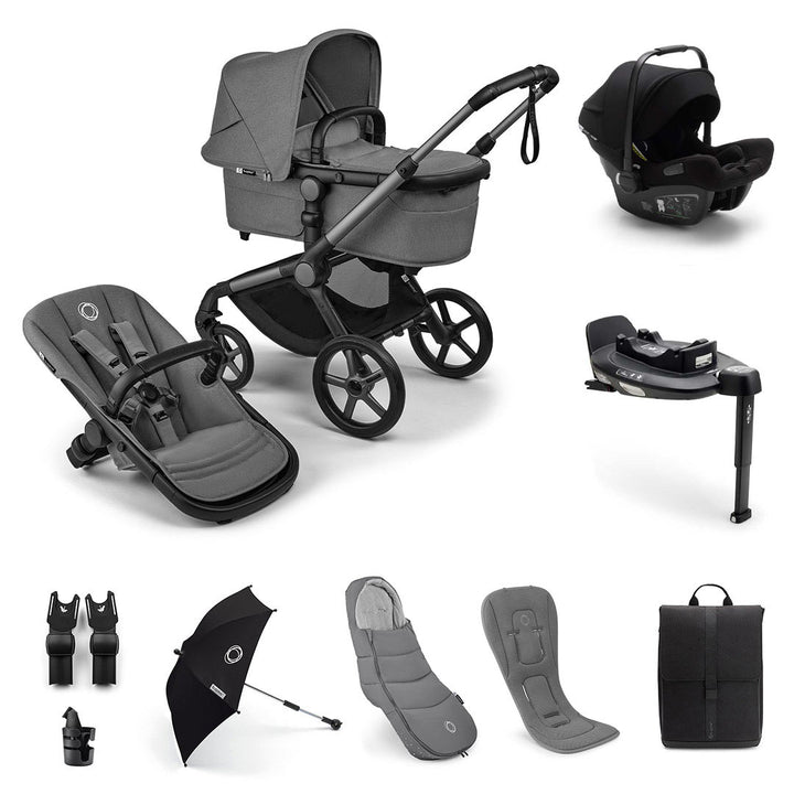 Bugaboo Fox 5 Renew Ultimate Newborn Bundle-Stroller Bundles-Moon Grey- | Natural Baby Shower