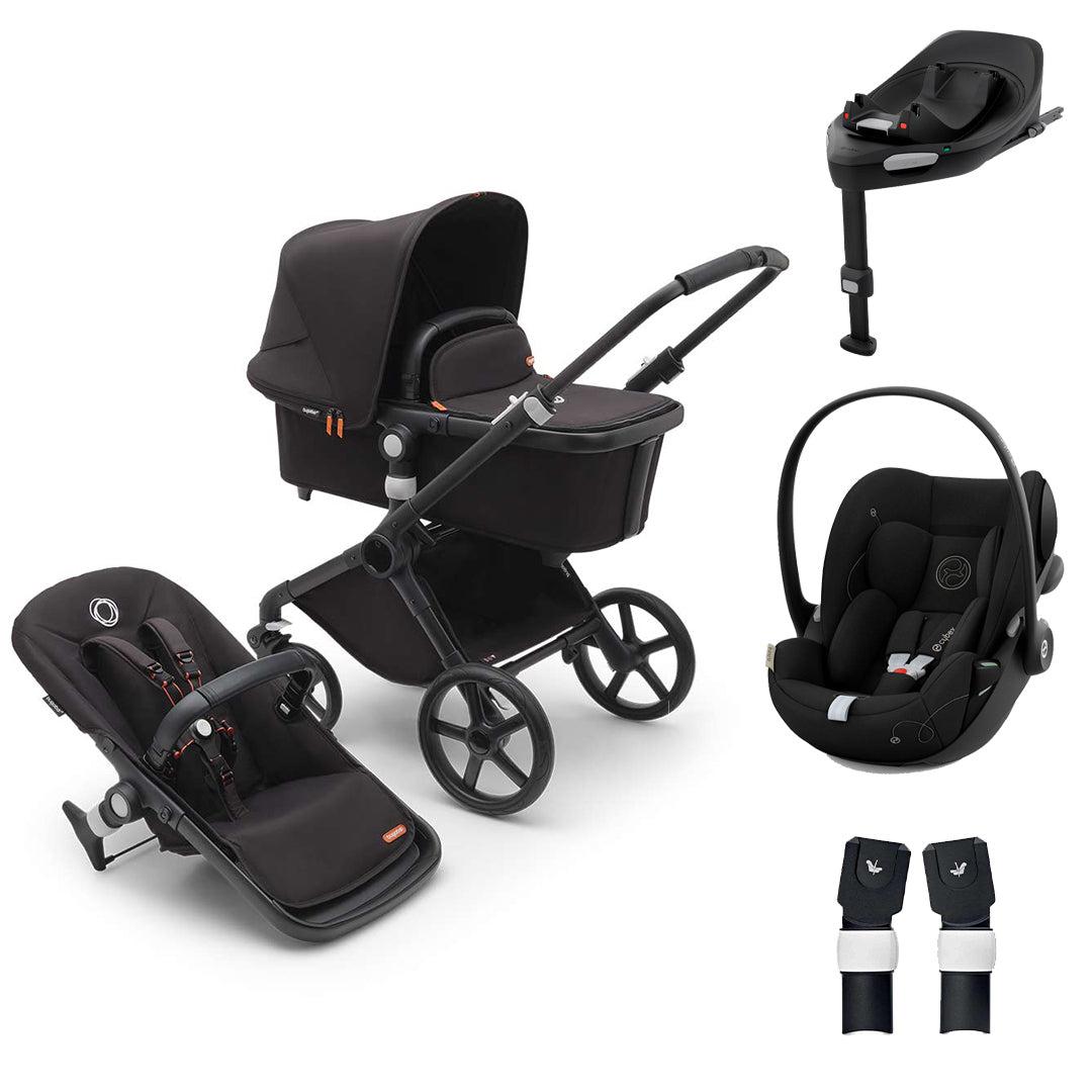 Bugaboo Fox Cub Complete Pushchair + Cloud G Travel System - Midnight Black-Travel Systems-Midnight Black-With Base G | Natural Baby Shower