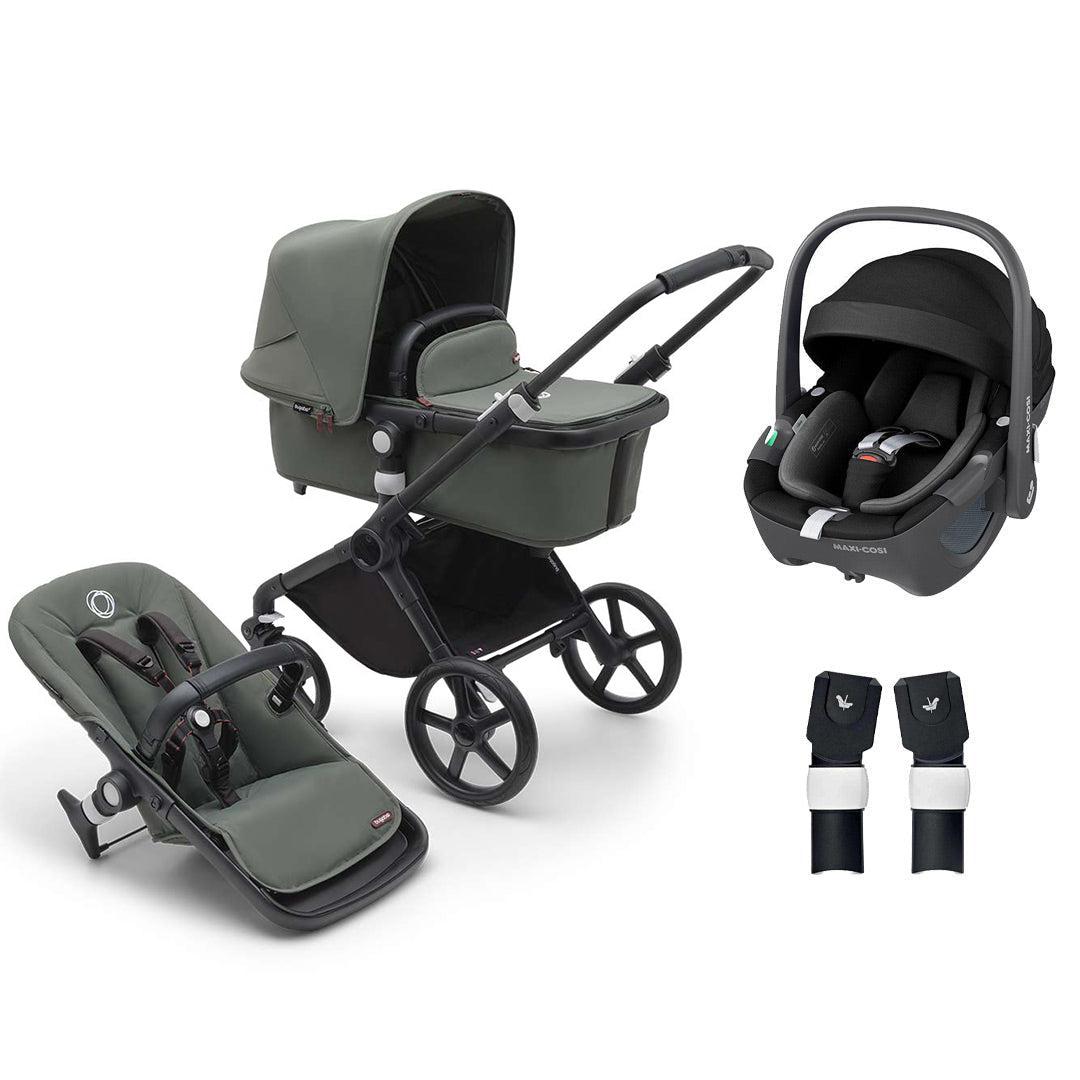 Bugaboo Fox Cub Complete Pushchair + Maxi Cosi 360 Travel System - Forest Green-Travel Systems-Forest Green-No Base | Natural Baby Shower