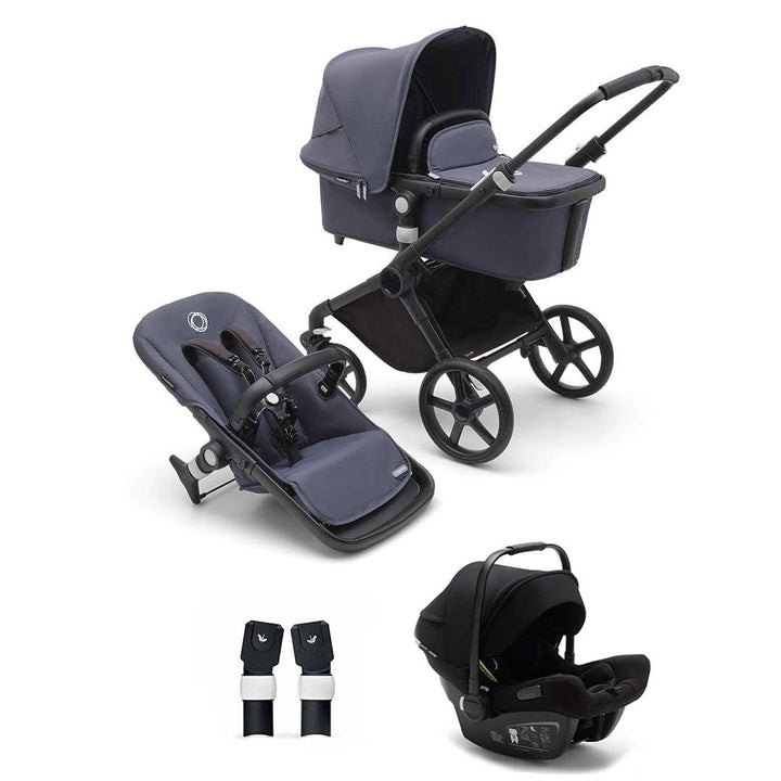 Bugaboo Fox Cub Complete Pushchair + Turtle Travel System - Stormy Blue-Travel Systems-Stormy Blue-No Base | Natural Baby Shower